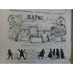 1860-1890 OMBRES CHINOISES CHRONIQUE THEATRALE SAPHO THEATRE GYMNASE HENRIOT