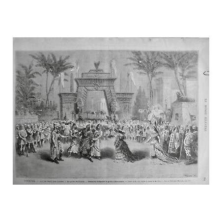 1876 MI VERDI GIUSEPPE THEATRE AÏDA PORTE THEBES RADAMES GRÂCE AMONASRO