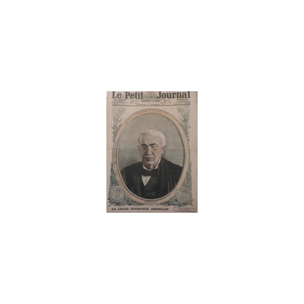 1917 PERSONNALITES THOMAS EDISON DRAND INVENTEUR AMERICAIN