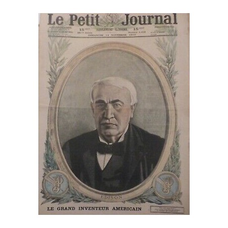 1917 PERSONNALITES THOMAS EDISON DRAND INVENTEUR AMERICAIN