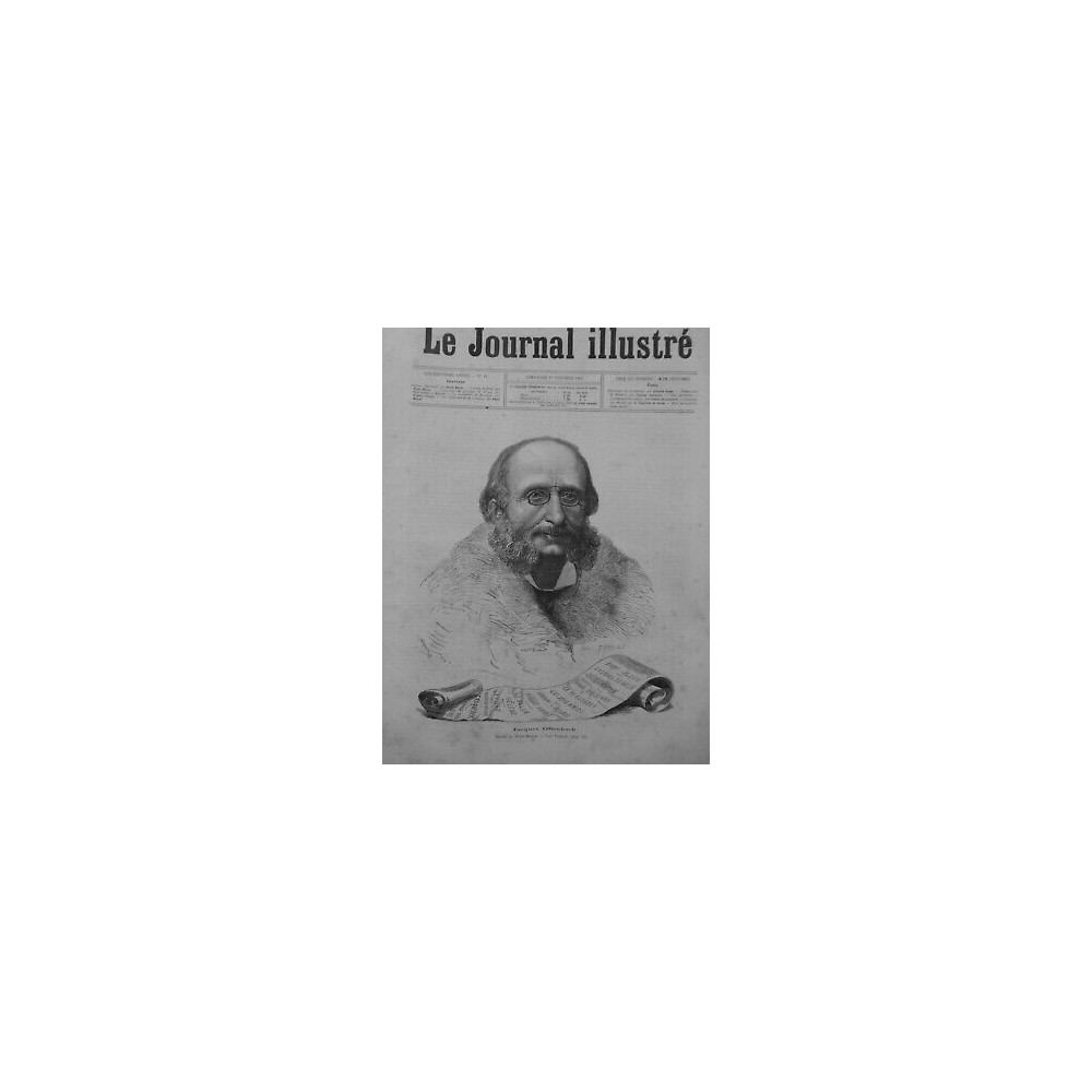 1880 PERSONNALITES JACQUES OFFENBACH DESSIN HENRI MEYER