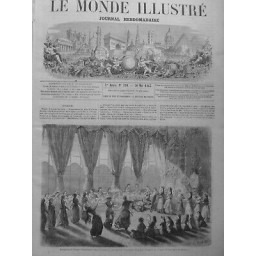 1863  ALMEE DANSE EGYPTE RECEPTION VICE REINE CROCQUIS M.MONTAUT