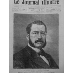 1877 PERSONNALITES LEON RENAULT DEPUTE SEINE ET OISE DESSIN HENRI MEYER