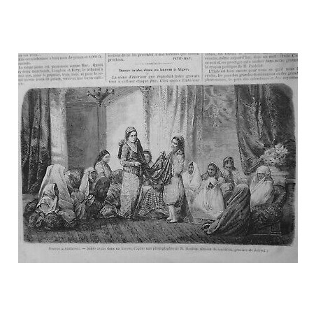 1859 UI DANSE ALMEE ALGERIE HAREM DESSIN GAULDRAU