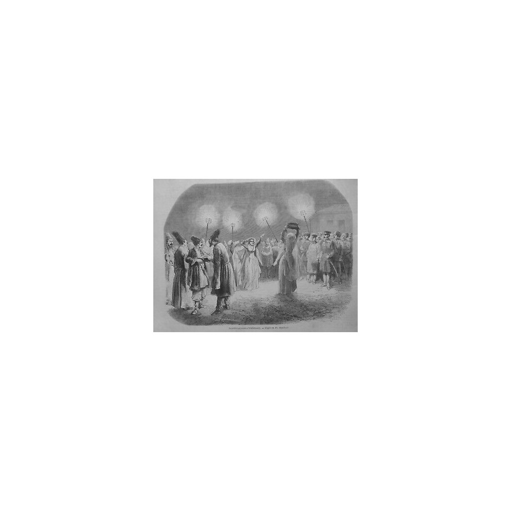 1857 I DANSE ASIE BAYADERES PERSANES TCHEKHMAKLY DESSIN PH.BLANCHARD N°2