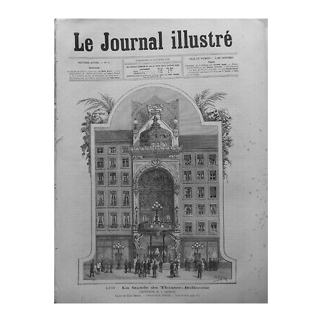 1879 LYON FACADE THEATRE BELLECOUR DESSIN HENRI MEYER