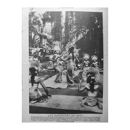 1933 DANSE ASIE DANSEUSES BALI