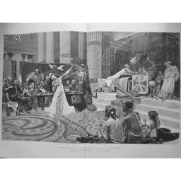 1887 MI DANSE ASIE SALOME ROI HERODE TABLEAU GEORGES ROCHEGROSSE