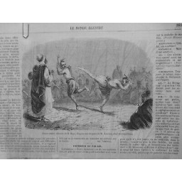 1858 MI DANSE TRANSES ARABE DESSIN M.RIGO