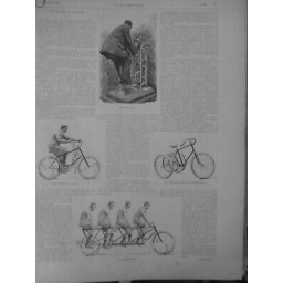 1894 SALON CYCLE VELOROOM QUADRUPLETTE MACHINE COURIR
