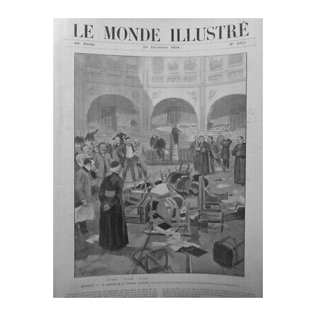 1904 MI BUDAPEST SCANDALE CHAMBRE HONGROISE VIOLENCE