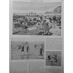 1904 MI PECHE CRABES PLAGE BAIGNADE