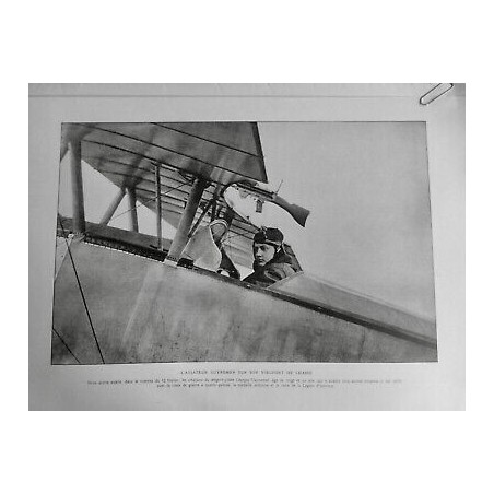 1916 I GUYEMER AVIATION AVIATEUR NIEUPORT CHASSEUR CROIX GUERRE