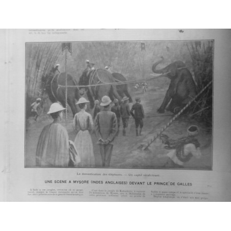 1891 1906 ELEPHANT TRAVAIL ASIE  3 JOURNAUX