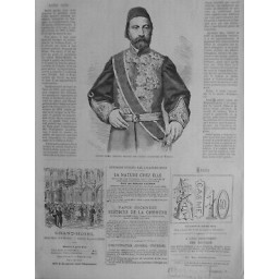 1875 I TURQUIE EMPIRE OTTOMAN SAVFET PACHA MINISTRE AFFAIRES ETRANGERES PORTRAIT