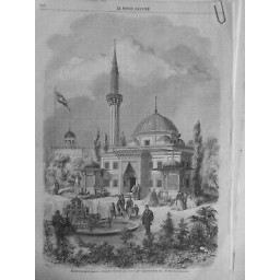 1867 MI TURQUIE EMPIRE OTTOMAN EXPOSITION MOSQUEE GOUVERNEMENT TURC MINARET