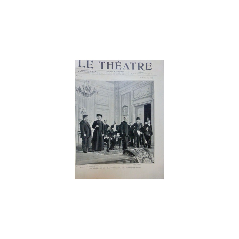 1907 THEATRE CADET BALCOURT CLARETIE DEFLERS VALLANDRI FLOTOW EVEN