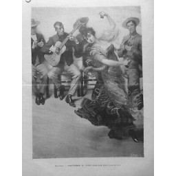 1903 MI DANSES ESPAGNOLES DIVERTISSEMENT TORERO TABLEAU M.DIFFRE