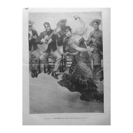 1903 MI DANSES ESPAGNOLES DIVERTISSEMENT TORERO TABLEAU M.DIFFRE