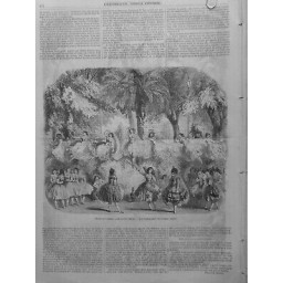 1853 I DANSE BALLET THERATRE AMBIGU CIEL ENFER TABLEAU FINAL FEMMES VOLANTES