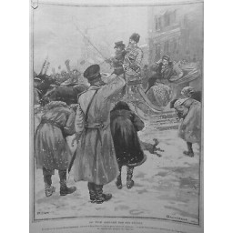 1904 GI GUERRE RUSSIE JAPON TSAR ACCLAME PEUPLE