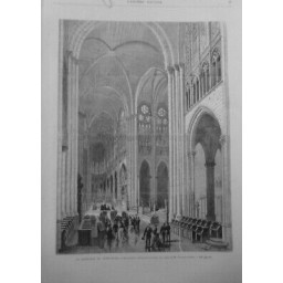 1876 UI BASILIQUE SAINT DENIS PARTIE RESTAUREE PLANS M.VIOLLET-LE-DUC