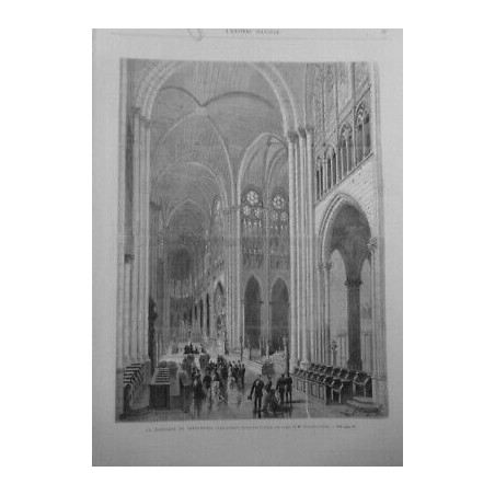 1876 UI BASILIQUE SAINT DENIS PARTIE RESTAUREE PLANS M.VIOLLET-LE-DUC