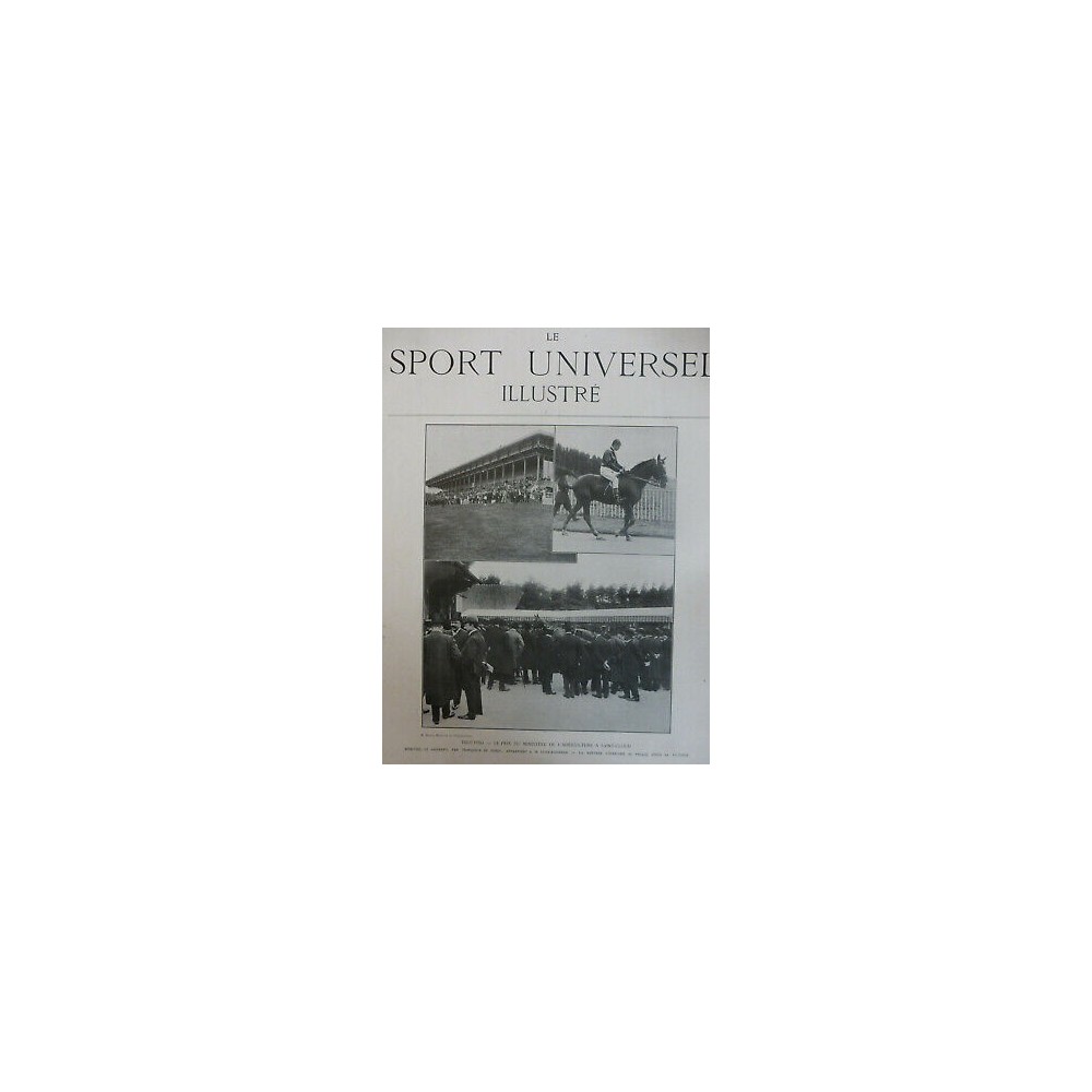 1907 SUI TROTTING SAINT CLOUD COURSE MINISTRE AGRICULTURE RUAU CHEVAL EPERVIER