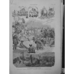 1887 JARDIN ACLIMATATION CEYLANDAIS NAINS FETE RAJAH CAMPEMENT