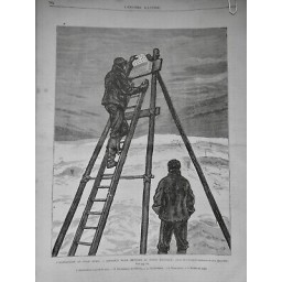 1876 UI POLE NORD EXPEDITION APPAREIL MESURE FROID ARCTIQUE DECLINOMETRE