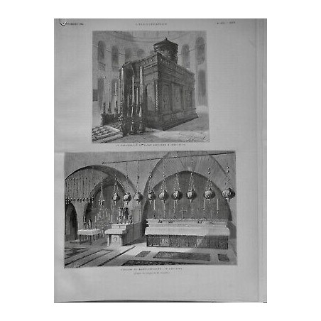 1890 I JERUSALEM TABERNACLE SAINT SEPULCRE CALVAIRE SANCTUAIRE CRUCIFIXION