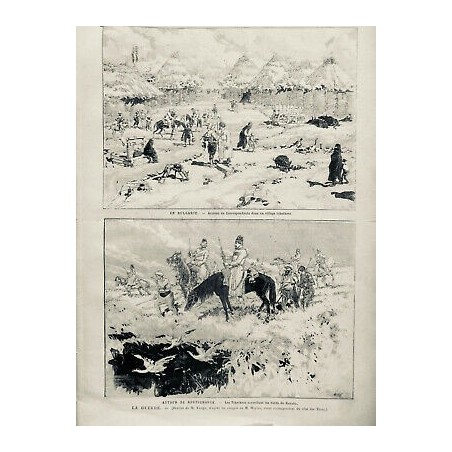 1877 MI TCHERKESS GUERRE SENTINELLE DANUBE ROUTSCHOUCK VILLAGE