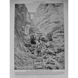 1913 MI JERUSALEM ESCALIER SINAÏ MONTAGNE MOÏSE MARCHES PORTAIL MONASTERE