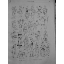 1885 DANSE BAL ENFANTS PROJET TRAVESTISSEMENT COSTUMES