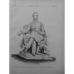 1886 FI STATUE DE LAMARTINE SCULPTEUR M.MARQUET DE VASSELOT DESSIN THADEE