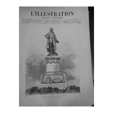 1884 SCULPTEUR SCULPTURE DIDEROT STATUE BARTHOLDI