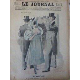 1896 MOULIN ROUGE RECONNAIT MASQUE DESSIN LUC LEGUEY