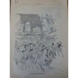 1889 MOULIN ROUGE ECOSSAIS DESSIN F.LUNEL