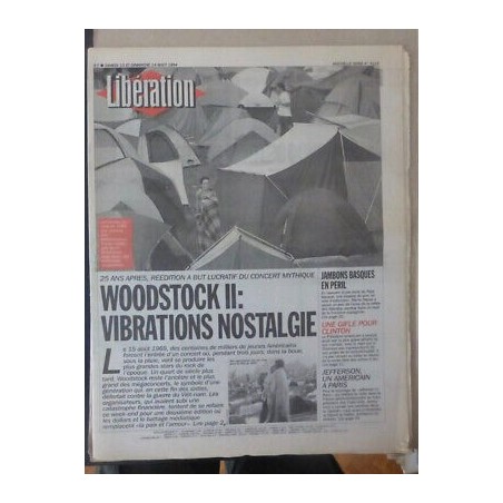 1994 FESTIVAL ROCK WOODSTOCK 2 LIBERATION VIBRATIONS NOSTALGIE REEDITION