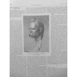 1908 I PERSONNALITES BUSTE FREDERIC NIETZSCHE SCULPTE MAX KLINGER