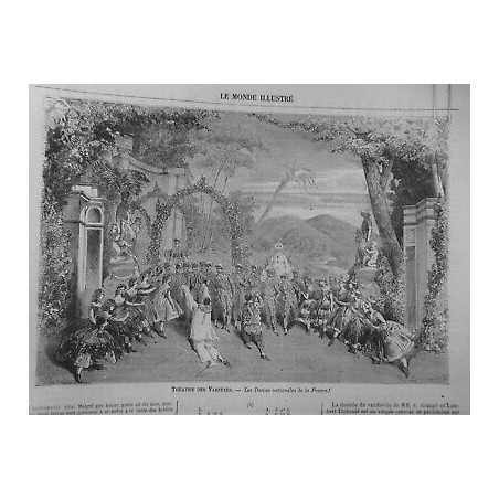 1861 DANSE CLASSIQUE THEATRE VARIETES DANSES NATIONALES FRANCE