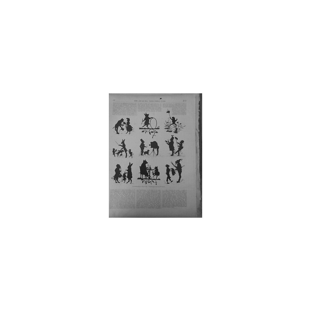 1890-1891 PHOTO JOURNAL ALLEMAND MOIS MAI DESSIN H.EINE