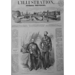 1861 SUEDE NORWEGE VISITE PARIS PARC SAINT CLOUD CHARLES XV ROI 2 JOURNAUX