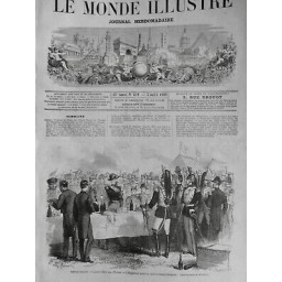 1869 MI GUERRE CAMP CHALONS LUNCH OFFICIERS EMPEREUR TOAST ARMEE FRANCAISE