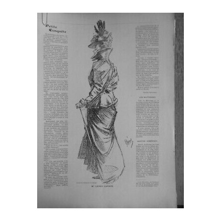 1897 FEMMES ARTISTES CF MLLE LEONIE LAPORTE DESSIN CHERET