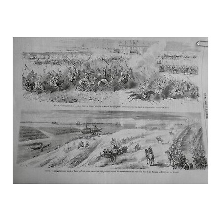 1869 MI EGYPTE CANAL SUEZ FETE ISMAÏLIA FANTASIA TRIBUS DESERT AVISOS