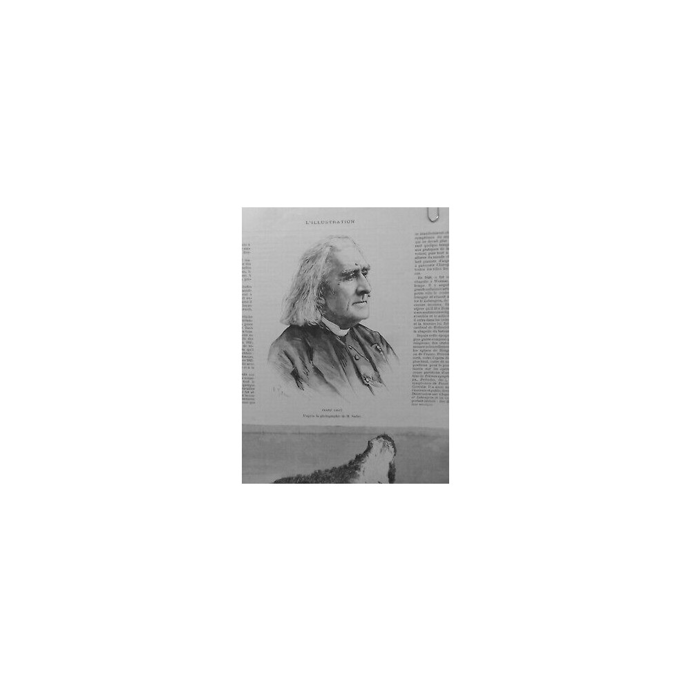 1886 I PERSONNALITE FRANZ LISZT COMPOSITEUR PIANISTE VIRTUOSE PHOTO M.NADAR