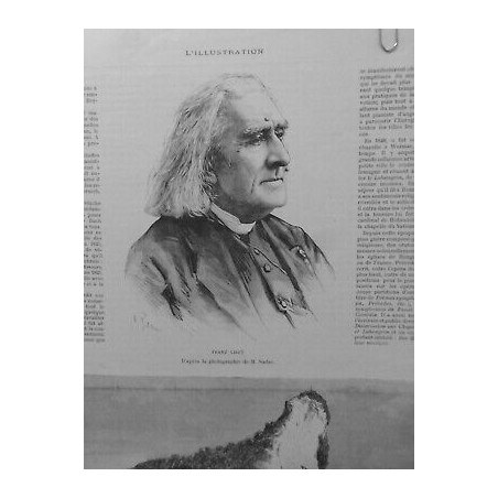 1886 I PERSONNALITE FRANZ LISZT COMPOSITEUR PIANISTE VIRTUOSE PHOTO M.NADAR