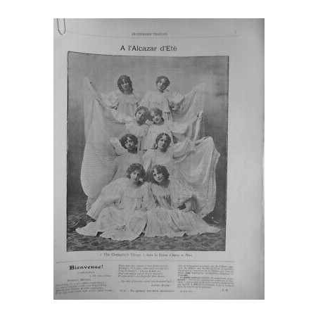 1897 FEMMES ARTISTES CF ALCAZAR TROUPE THE CHAMPION'S REVUE CHACUN SA MUSE