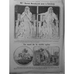 1916 PERSONNALITES MME SARAH BERNHARDT TRAGEDIENNE JOUE THEATRE COLISEUM LONDRES